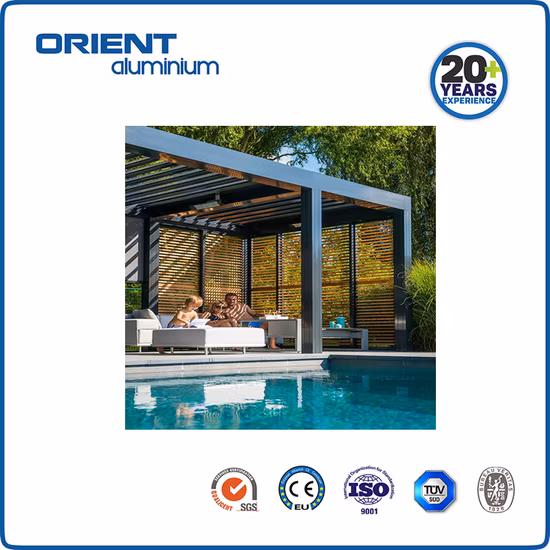 Awning Garden Canopy Waterproof Gazebo Motorized Metal 4X3 Outdoor Louvered Kits Roof System Bioclimatic Aluminum Pergola